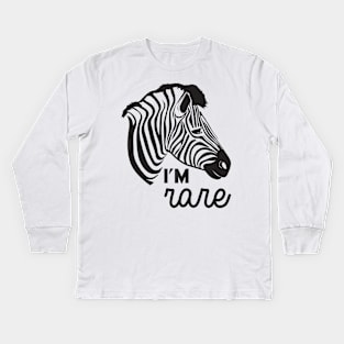 I'm Rare Zebra Kids Long Sleeve T-Shirt